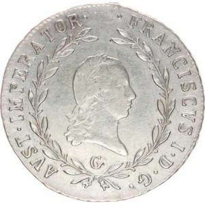 František I. (1792-1835), 20 kr. 1823 G, mír. just.