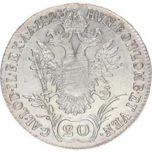 František I. (1792-1835), 20 kr. 1823 G, mír. just.