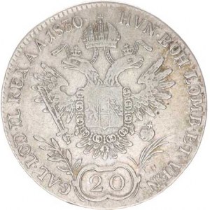 František I. (1792-1835), 20 kr. 1830 B