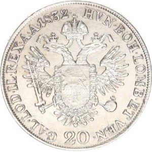 František I. (1792-1835), 20 kr. 1832 A, dr. hr.
