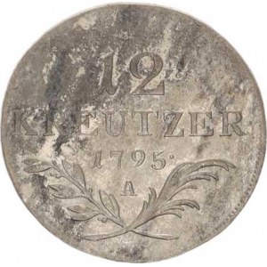 František I. (1792-1835), 12 kr. 1795 A, poškoz. patina