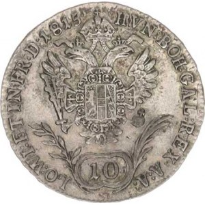 František I. (1792-1835), 10 kr. 1815 B, patina, tém.