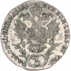 František I. (1792-1835), 5 kr. 1821 A R, patina
