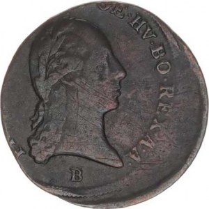 František I. (1792-1835), 1 kr. 1800 B - zmetek - posunutá ražba !