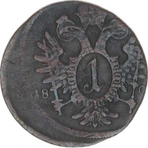 František I. (1792-1835), 1 kr. 1800 B - zmetek - posunutá ražba !