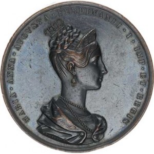 Ferdinand V. (1835-1848), Medaile 1836, Ke korunovaci Marie Anny na českou královnu v Praze