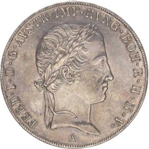 Ferdinand V. (1835-1848), Tolar 1845 A, v hraně dírka po čepu