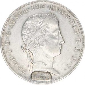 Ferdinand V. (1835-1848), 1/2 Tolar 1846 - minc. zn. přeražena hlubokým oválným pucem s pís