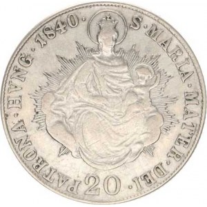 Ferdinand V. (1835-1848), 20 kr. 1840 B - Madona, tém.