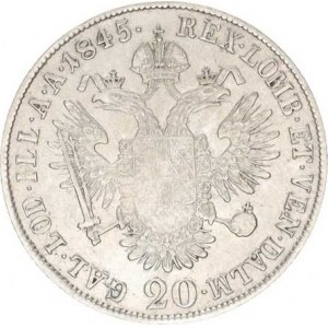 Ferdinand V. (1835-1848), 20 kr. 1845 C, tém.