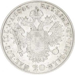 Ferdinand V. (1835-1848), 20 kr. 1845 C