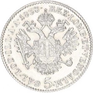 Ferdinand V. (1835-1848), 5 kr. 1838 A