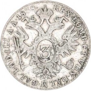 Ferdinand V. (1835-1848), 3 kr. 1838 C