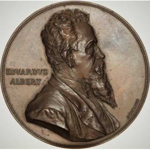 Medaile Rakousko - Uhersko, Edvardus Albert, 10. výročí výuky na Vídeňské univerzitě 1891. Po