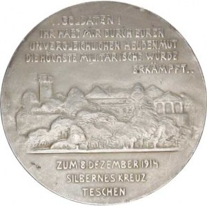 Medaile Rakousko - Uhersko, Feldmarschall Erzherzog Friedrich Herzog von Teschen, busta v uni