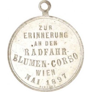 Medaile Rakousko - Uhersko, Vídeň - Upomínka na cyklo jízdu po Blumen-Corso 1897, 7-mi řádkov