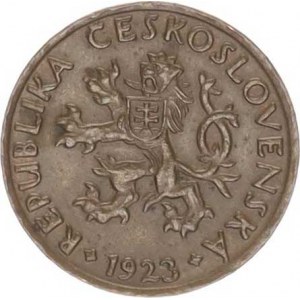 Údobí let 1918-1938, 5 hal. 1923 - na hr. naznačeno vroubkování (zkouška ?)