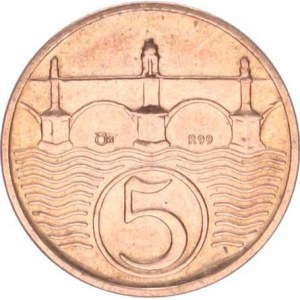 Údobí let 1918-1938, 5 hal. 1924 - pamětní ražba při příležitosti 75. výročí ražby (19