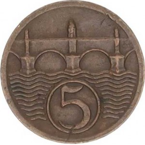 Údobí let 1918-1938, 5 hal. 1926 R, škr.