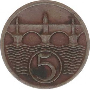 Údobí let 1918-1938, 5 hal. 1926 R, ox. skvr.