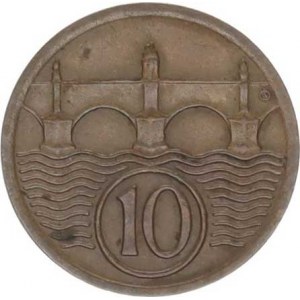 Údobí let 1918-1938, 10 hal. 1927, dr. flíčky