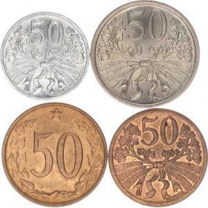 Údobí let 1918-1938, 50 hal. 1931, 1947, 1951, 1963 4 ks