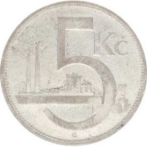 Údobí let 1918-1938, 5 Kč 1932 R, škr.