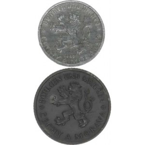 Protektorát Čechy a Morava (1939-1945), 1 Koruna 1941; +20 hal. 1943 2 ks