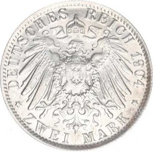 Anhalt-Dessau, Friedrich II. (1904-1918), 2 Mark 1904 A KM 27 (pouze 50 000 ks) R