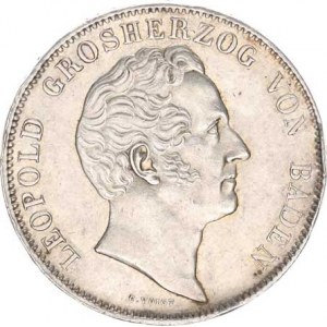 Baden, Leopold I. (1830-1852), 2 Tolar (3-1/2 Gulden) 1841 KM 212; Dav. 524 R