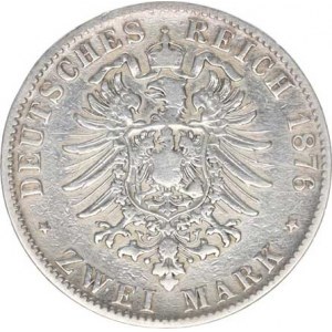 Baden, Friedrich I. (1852-56-1907), 2 Mark 1876 G R KM 265