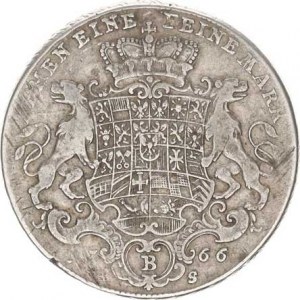 Brandenburg - Bayreuth, Fried.Christian (1763-1769), Tolar 1766 B/ES KM 252 (27,899 g), mír. nedor.
