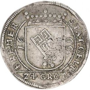 Bremen, 24 Grote 1666 - s tit. Leopolda I. KM 124,1 R, tém.