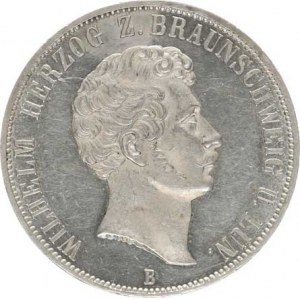 Brunswick - Wolfenbüttel, Wilhelm (1831-1884), 2 Tolar 1856 B - 25. výr. vlády KM 1149 (raženo 1745