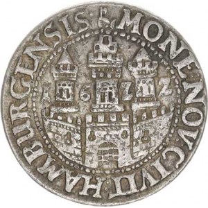 Hamburg, 16 Schilling 1622 - s tit. Ferdinanda II. jako typ KM 46