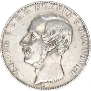 Hannover, Georg V. (1851-1866), 2 Tolar spolkový 1854 B KM 229 R (37,119 g)