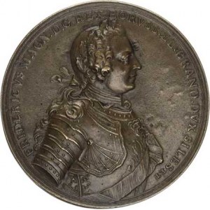 Prusko, Friedrich II.(1740-1786), Medaile k vítězství u Štěrbohol a obležení Prahy 6. 5. 1757, popr