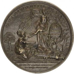 Prusko, Friedrich II.(1740-1786), Medaile k vítězství u Štěrbohol a obležení Prahy 6. 5. 1757, popr