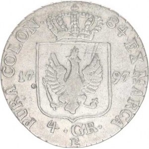 Prusko, Friedrich Wilhelm II.(1786-1797), 4 Groschen 1797 E - Königsberg KM 362