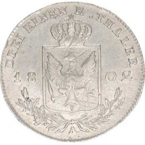 Prusko, Friedrich Wilhelm III.(1797-1840), 1/3 tolaru 1802 A KM 380 R, just., hr.