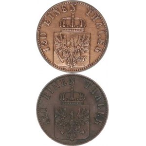 Prusko, Friedrich Wilhelm IV.(1840-1861), 3 Pfenninge 1854 A, 1865 A