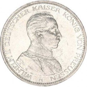 Prusko, Wilhelm II. (1888-1918), 5 Mark 1913 A - 25. výročí vlády KM 536, dr. rys. v Av.
