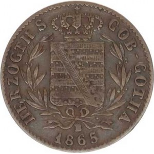 Sasko-Coburg-Gotha, Ernst II.(1844-1893), 1 Pfennig 1865 B Cr. 109a