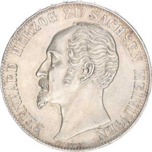 Sasko - Meiningen, Bernhard II. (1821-1866), 2 Tolar spolkový (3-1/2 Gulden) 1854 KM 160 RR