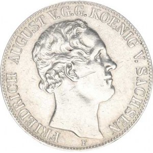 Sasko, Friedrich August II. (1836-1854), 2 Tolar spolkový 1854 F Cr. 238a 36,963 g, rys.