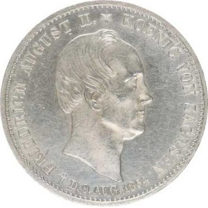 Sasko, Friedrich August II. (1836-1854), Tolar 1854 F - úmrtní SEGEN DES BERGBAUS Cr. 237a