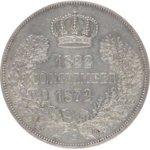 Sasko, Johann (1854-1873), 2 Tolar 1872 B - Zlatá svatba KM 279a 37,064 g