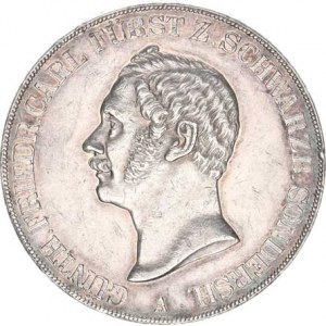 Schwarzburg-Rudolastadt, Friedrich Gunther(1807-1867), 2 Tolar spolkový 1845 R (37,188 g), dr. ry