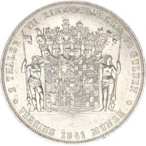 Schwarzburg-Sonderhausen, Günther Friedrich Carl II. (1835-1880), 2 Tolar (3 1/2 Gulden) 1841 A KM