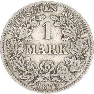 Německo, drobné ražby císařství, 1 Mark 1873 F R